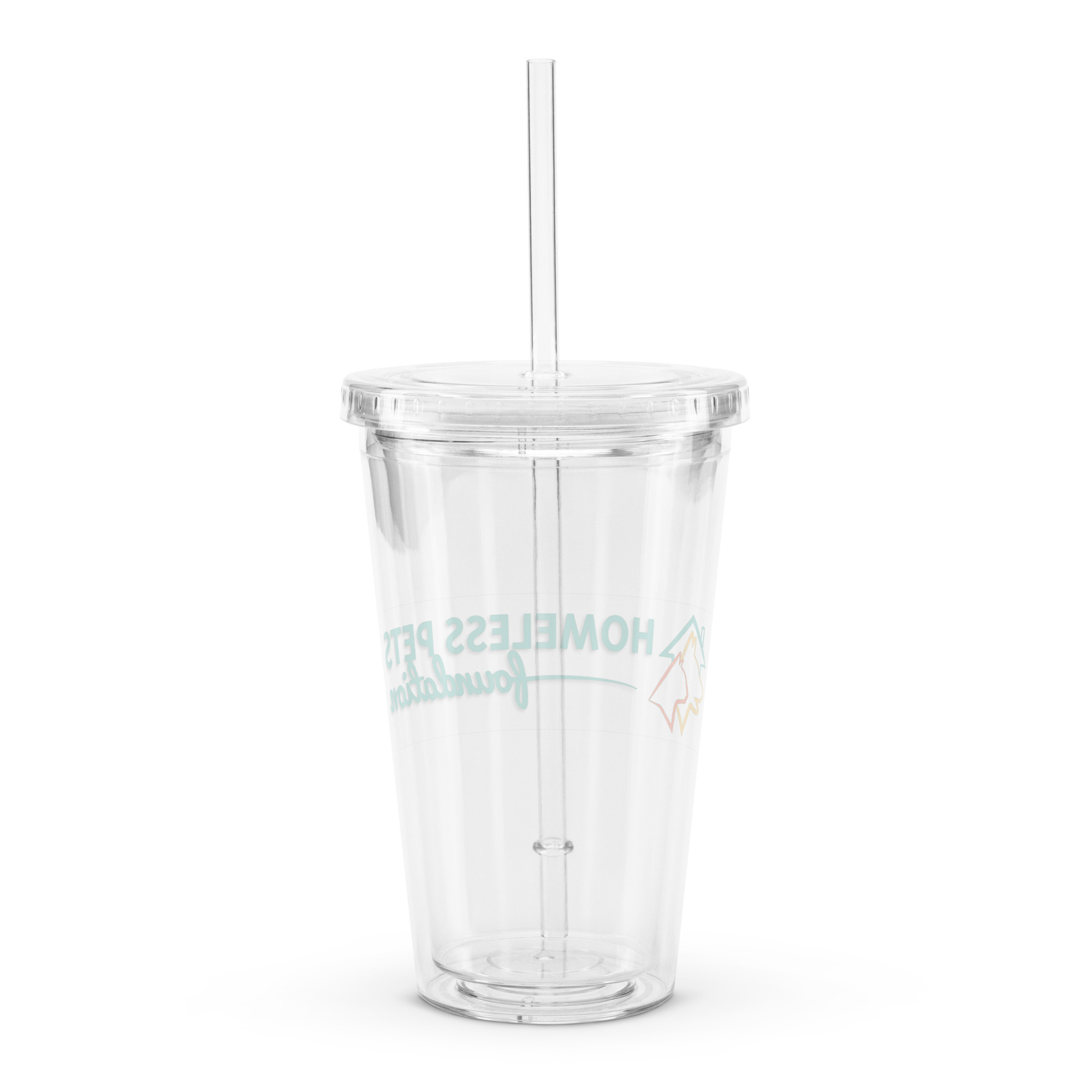Clear plastic tumbler