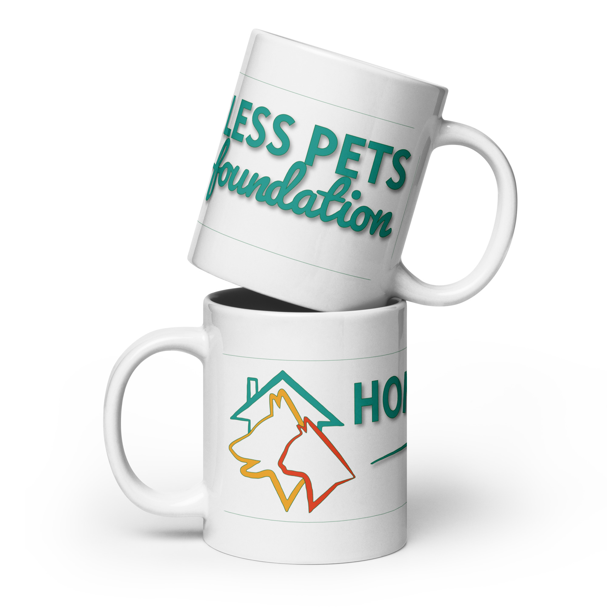 White glossy mug